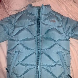 North Face Blue Puffer Coat